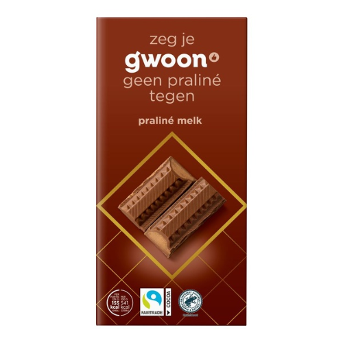 G'woon chocolade praline melk 200 gr.
