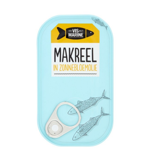 Vismarine makreel zonnebloemolie msc 125 gr.