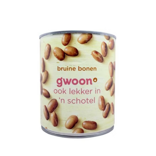 G'woon bruine bonen blik 850 ml.