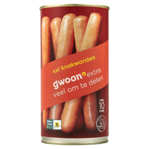 G'woon runder knakworst 10 st.