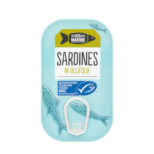 Vismarine sardines olijfolie msc 125 gr.