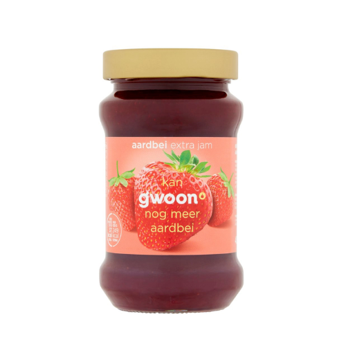 G'woon extra jam aardbei 450 gr.