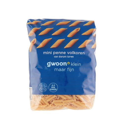 G'woon mini penne volkoren 500 gr.