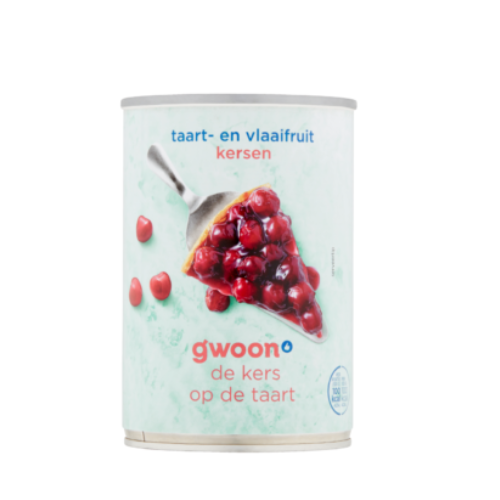 G'woon vlaaifruit kersen 430 gr.