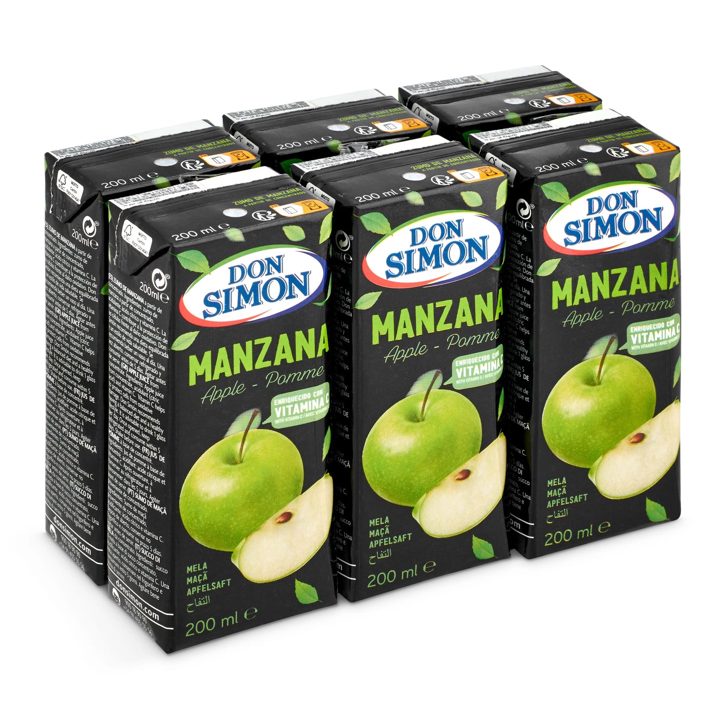DON SIMON ZUMO MANZANA 6x200 ML.