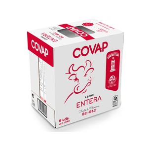 COVAP LECHE ENTERA BRIK 6x1 LTR.