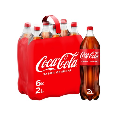 COCA-COLA REGULAR PLÁST. 6x2 LTR.