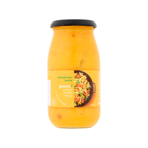 G'woon roerbaksaus kerrie 490 gr.
