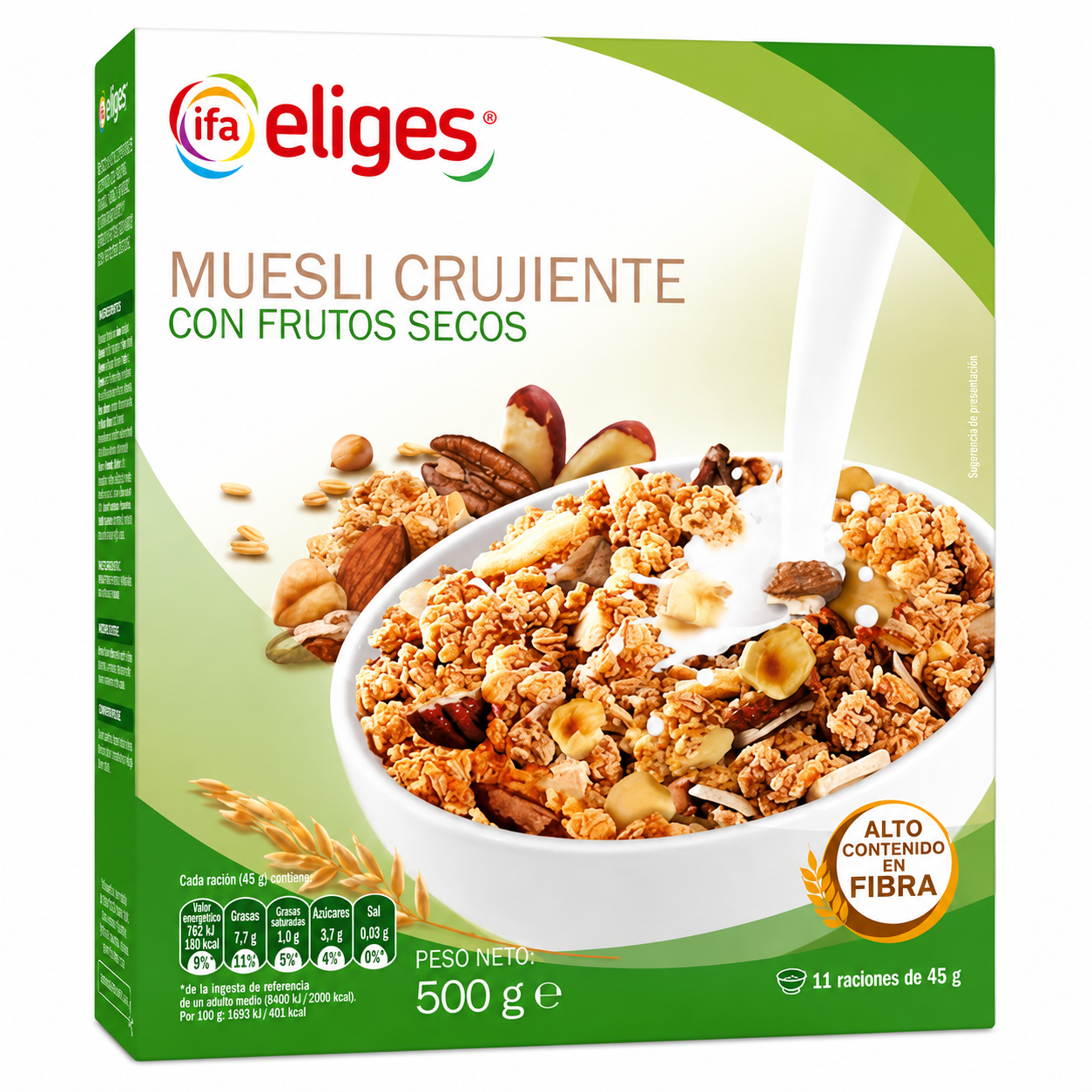 IFA-ELIGES CEREALES MUESLI FRUTOS SECOS 500 GR.