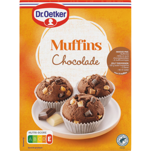 Dr. oetker muffins chocolade utz 345 gr