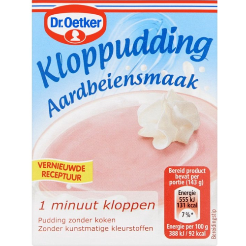 Dr. oetker kloppudding aardbei 74 gr
