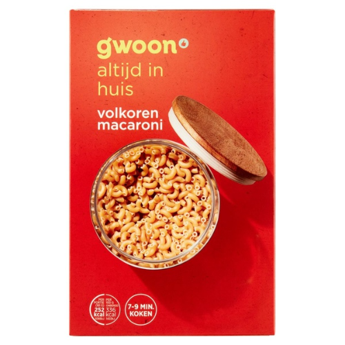 G'woon macaroni volkoren 500 gr.