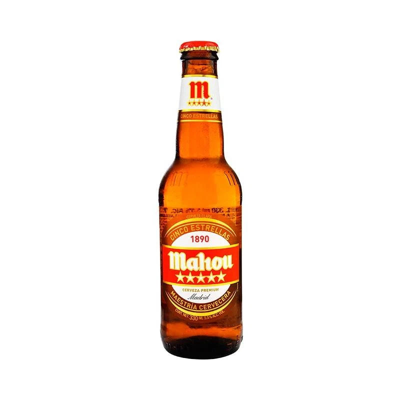 MAHOU 5 ESTRELLAS NO RET. CRISTAL 24x33 CL.