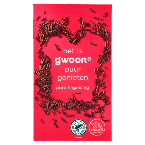 G'woon chocoladehagel puur 400 gr.