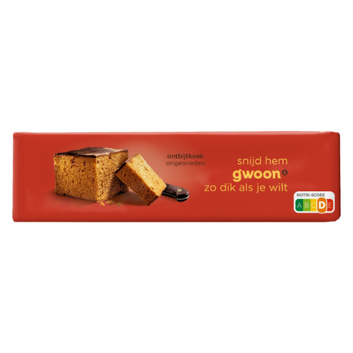 G'woon ontbijtkoek ongesneden 550 gr.