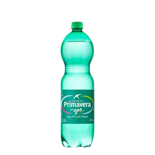 FUENTE PRIMAVERA AGUA C/GAS 1,5 LTR.