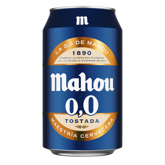 MAHOU 0,0% TOSTADA LATA 33 CL.