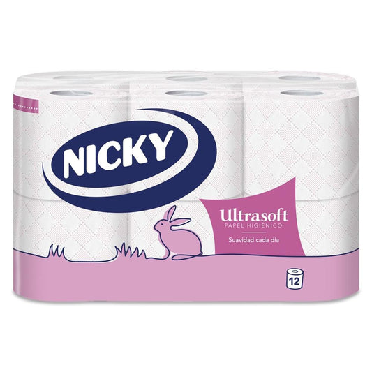 NICKY SOFT PAPEL HIGIÉNICO PACK 12 UND.