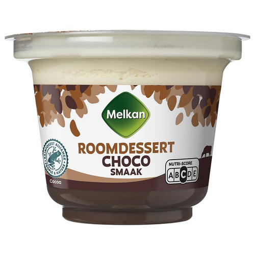Melkan roomdessert choco 200 gr.