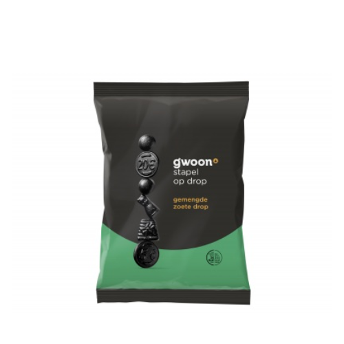 G'woon gemengde zoete drop 400 gr.