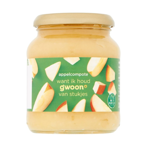 Gwoon appelcompote met stukjes 570gr
