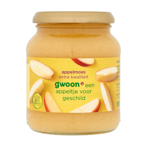 G'woon appelmoes 100% nat. 400 gr.