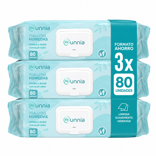 IFA-UNNIA TOALLITAS HÚM. 3x80 UND.