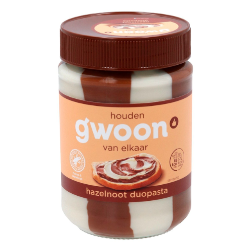 G'woon chocopasta duo hazelnoot 400 gr.