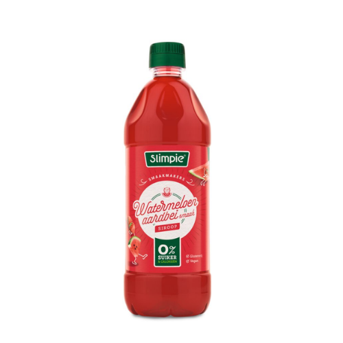 Slimpie watermeloen aardbei 0% 650 ml.