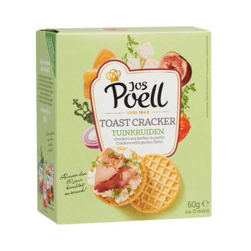 Jos poel toast crackers tuinkruiden 15 st.