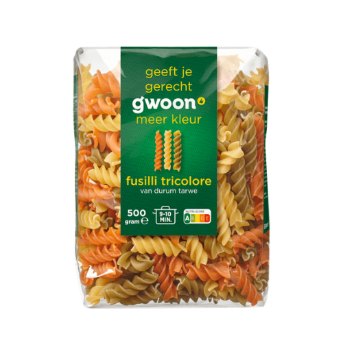 G'woon fusilli tricolore 500 gr.