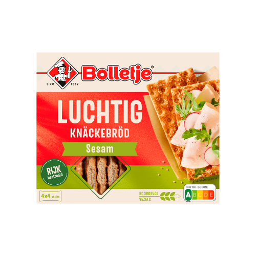 Bolletje knackebrod luchtig sesam 240 gr.