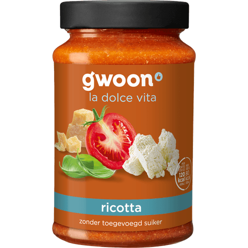 G'woon pastasaus ricotto 490 gr.