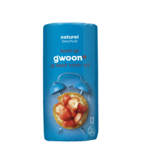 G'woon beschuit natuur 100 gr