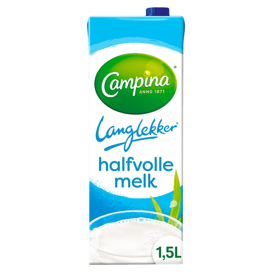 CAMPINA LANGLEKKER MELK HALFVOL 1500 ML.
