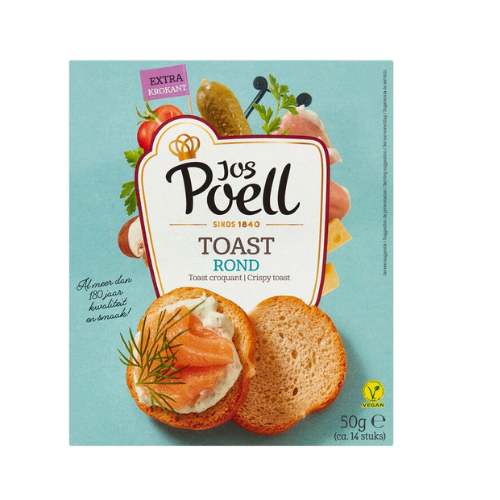 Jos poel toast vegan klein rond 14 st.
