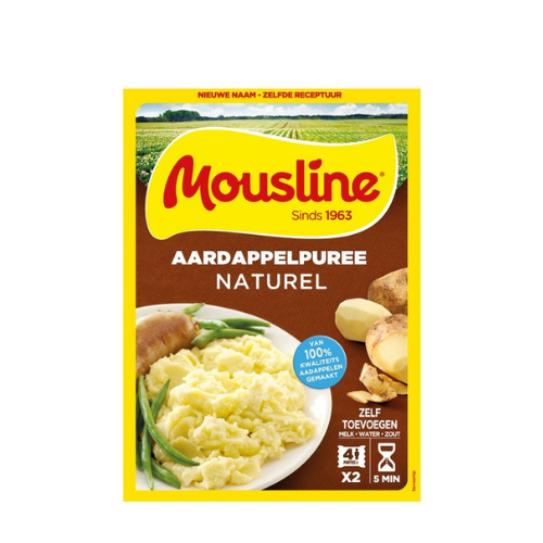 Mousline aardappelpuree naturel minute 2 st.