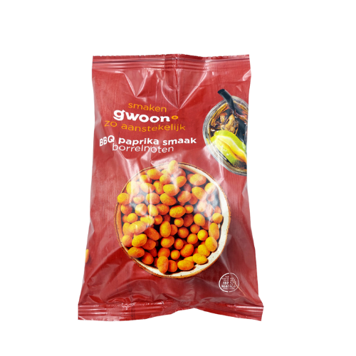 G'woon borrelnoten bbq paprika 300 gr
