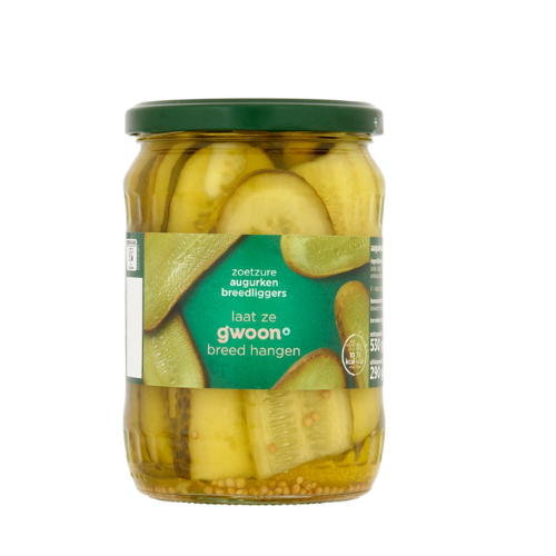 G'woon breedliggers zoetzuur 580 ml.