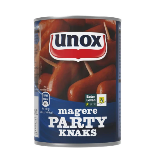Unox knaks party mager 400 gr.