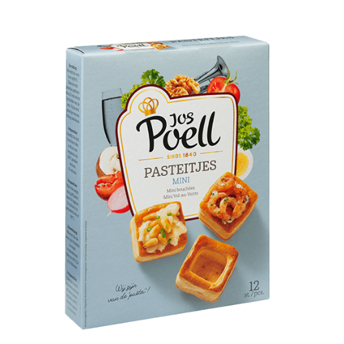 Jos poell mini pasteitjes vierkant 84 gr.