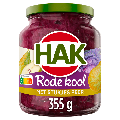 Hak rode kool stukjes peer 355 gr.