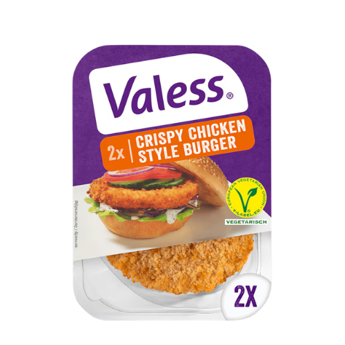 Valess veget. crispy chicken burger 2 st.