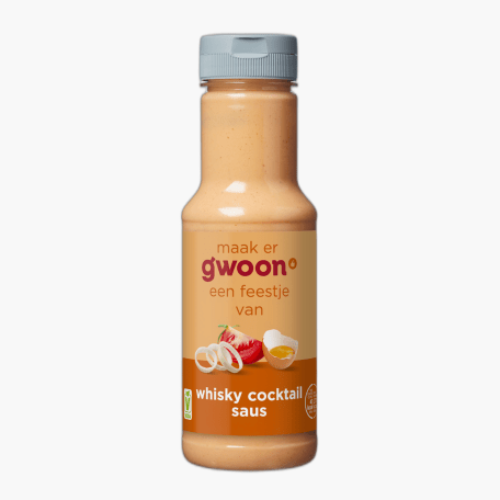 G'woon whiskey cocktailsaus 300 ml.