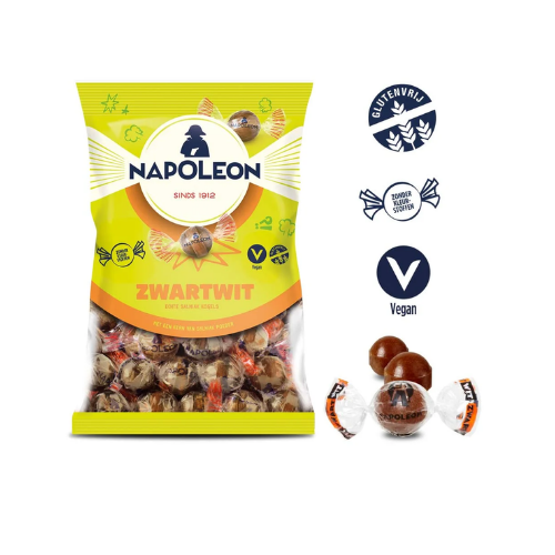 Napoleon zwart wit kogels 225 gr.