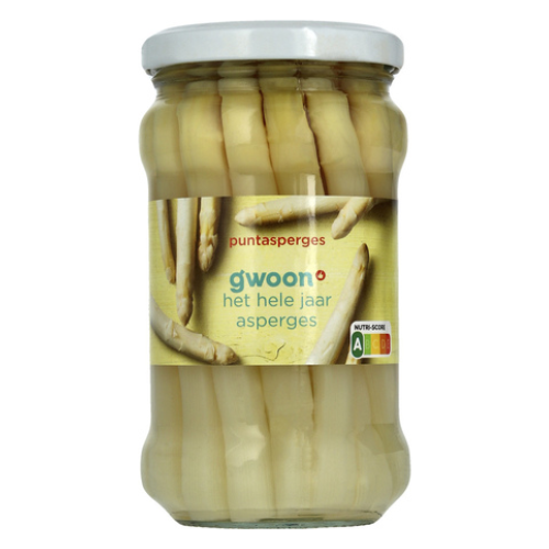 Gwoon witte puntasperges geschild 280 gr