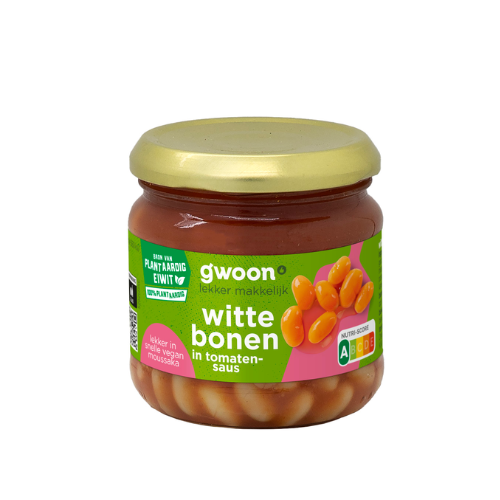 G'woon witte bonen tomatensaus 200 gr.