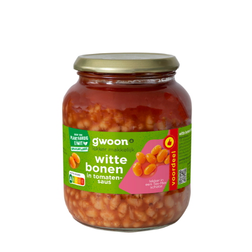 G'woon witte bonen tomatensaus 350 gr.
