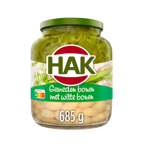Hak gesneden & witte bonen 685 gr