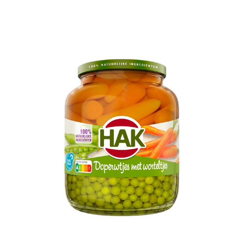 Hak doperwten/wortel 350 gr